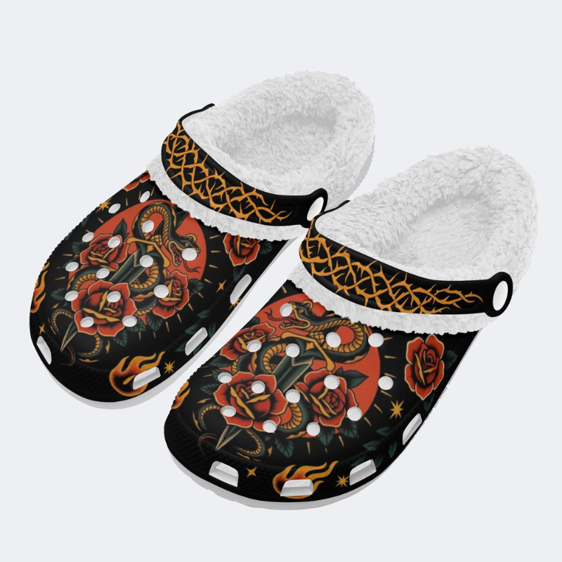 Dagger And Viper Print Slippers/Sandals Factory Direct Sales