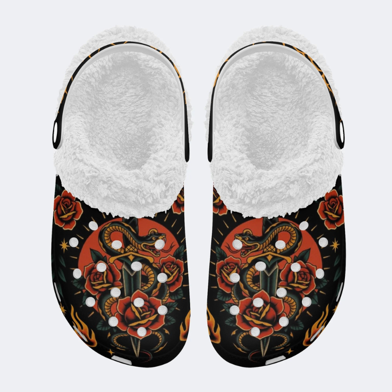 Dagger And Viper Print Slippers/Sandals Factory Direct Sales
