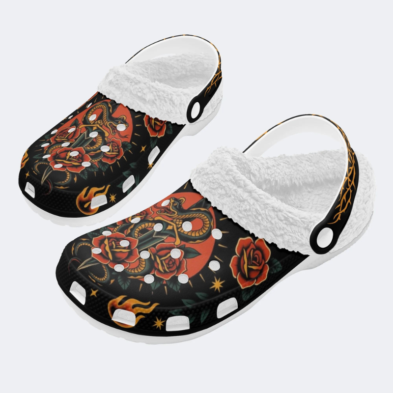 Dagger And Viper Print Slippers/Sandals Factory Direct Sales