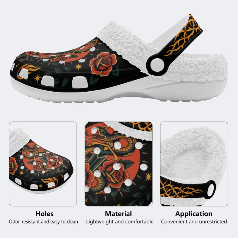Dagger And Viper Print Slippers/Sandals Factory Direct Sales