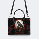 Dark Crow And Rose Print Handbag Factory Direct Sales_02