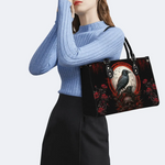 Dark Crow And Rose Print Handbag Factory Direct Sales_06