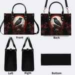 Dark Crow And Rose Print Handbag Factory Direct Sales_10