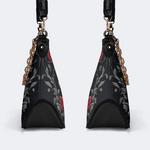 Dark Crow And Skull Print Leather Crossbody Bag_03