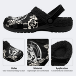 Death Moth And Sickle Print Slippers/Sandals