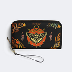 Death Moth Leaf Print Leather Wallet Factory direct sales_02