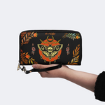 Death Moth Leaf Print Leather Wallet Factory direct sales_05