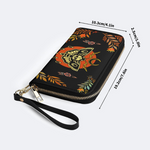 Death Moth Leaf Print Leather Wallet Factory direct sales_06