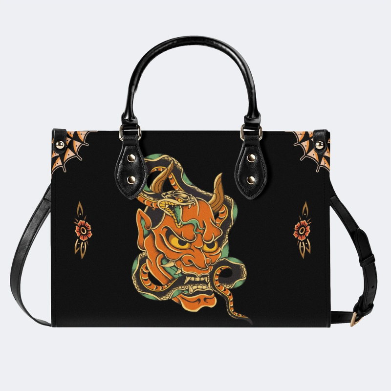 Devil And Snake Print Handbag Factory Direct Sales