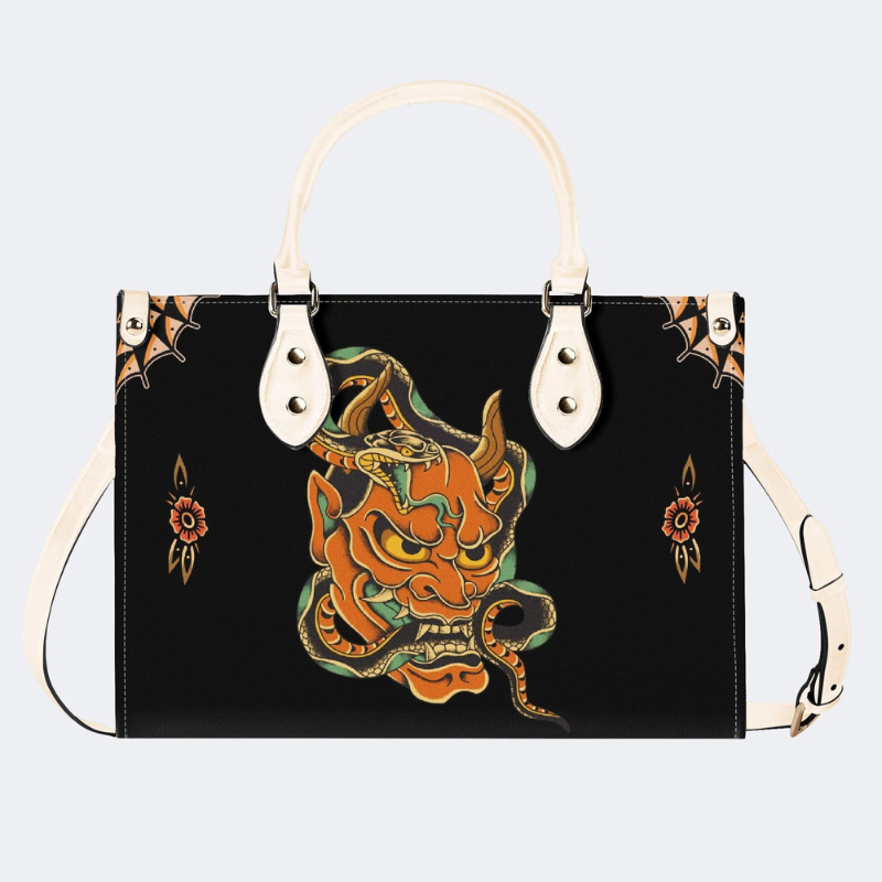 Devil And Snake Print Handbag Factory Direct Sales