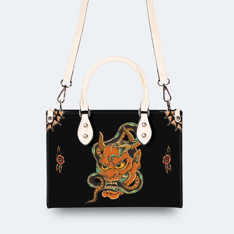 Devil And Snake Print Handbag Factory Direct Sales