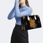 Devil And Snake Print Handbag Factory Direct Sales