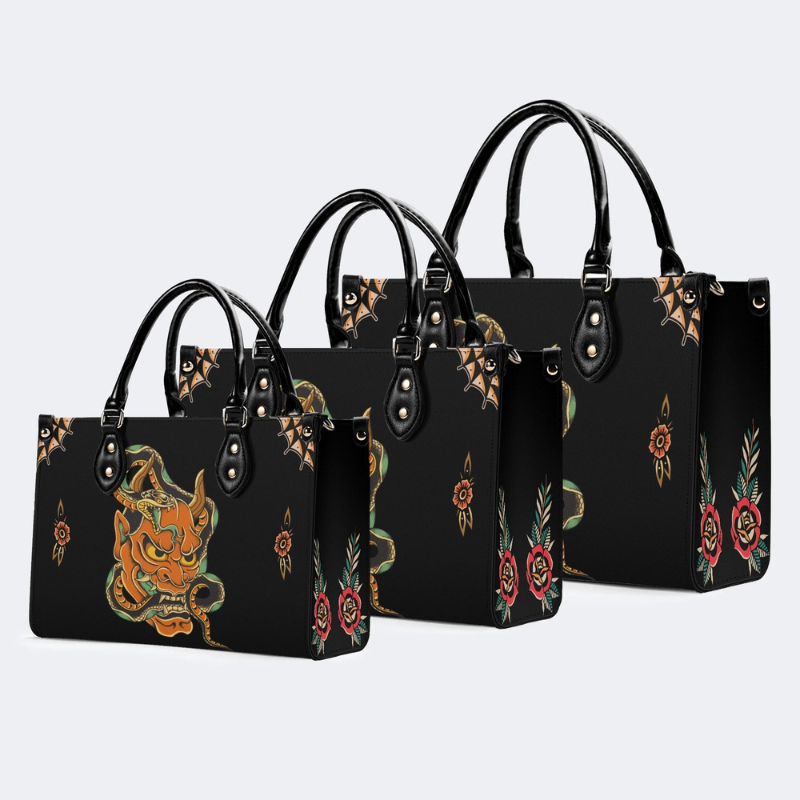 Devil And Snake Print Handbag Factory Direct Sales