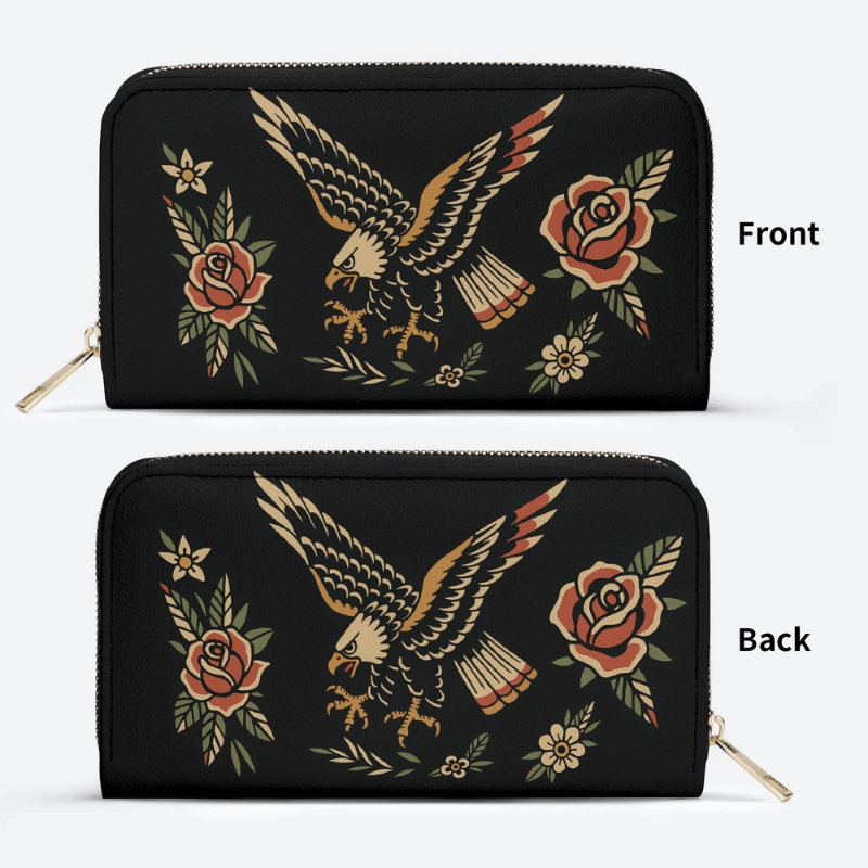 Eagle Spreads Wings Leather Wallet Factory direct sales_01