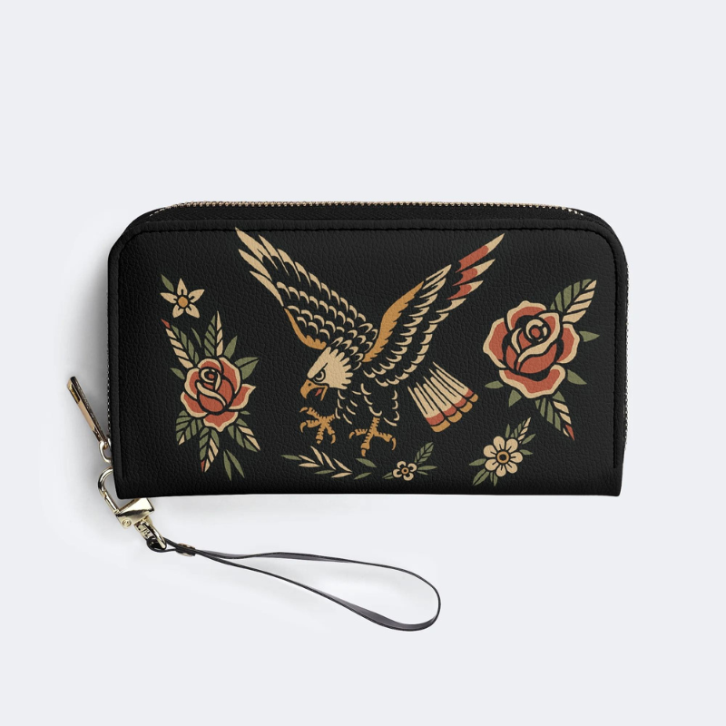 Eagle Spreads Wings Leather Wallet Factory direct sales_02