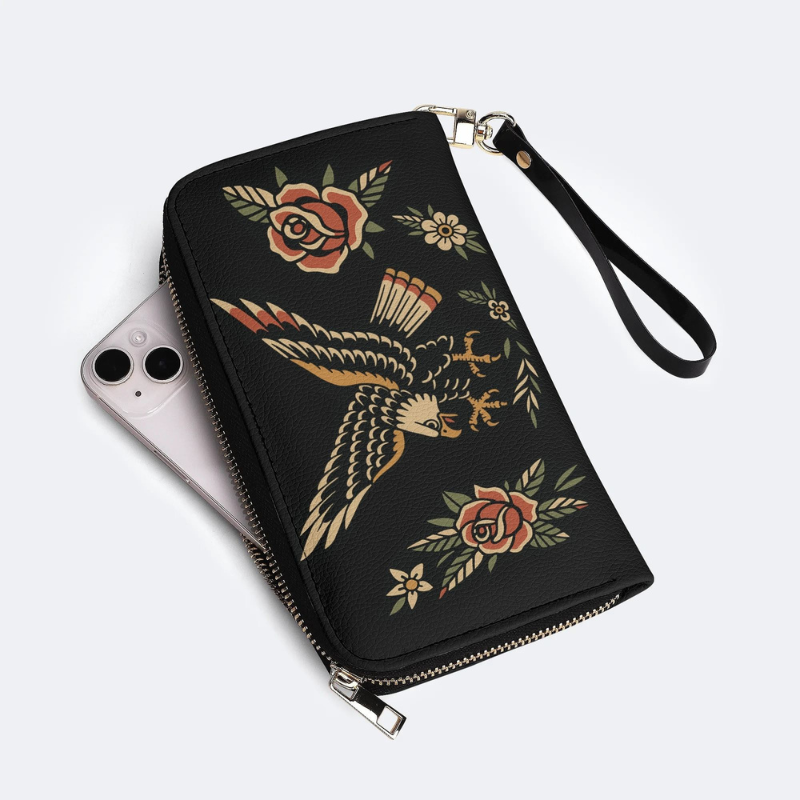 Eagle Spreads Wings Leather Wallet Factory direct sales_04