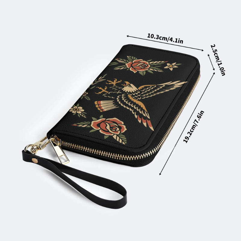 Eagle Spreads Wings Leather Wallet Factory direct sales_06