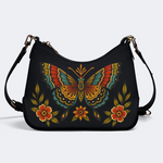 Fashion colorful butterfly print Leather Crossbody Bag_01