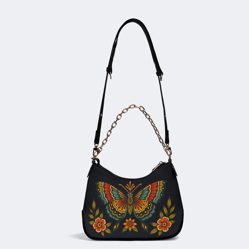 Fashion colorful butterfly print Leather Crossbody Bag_04