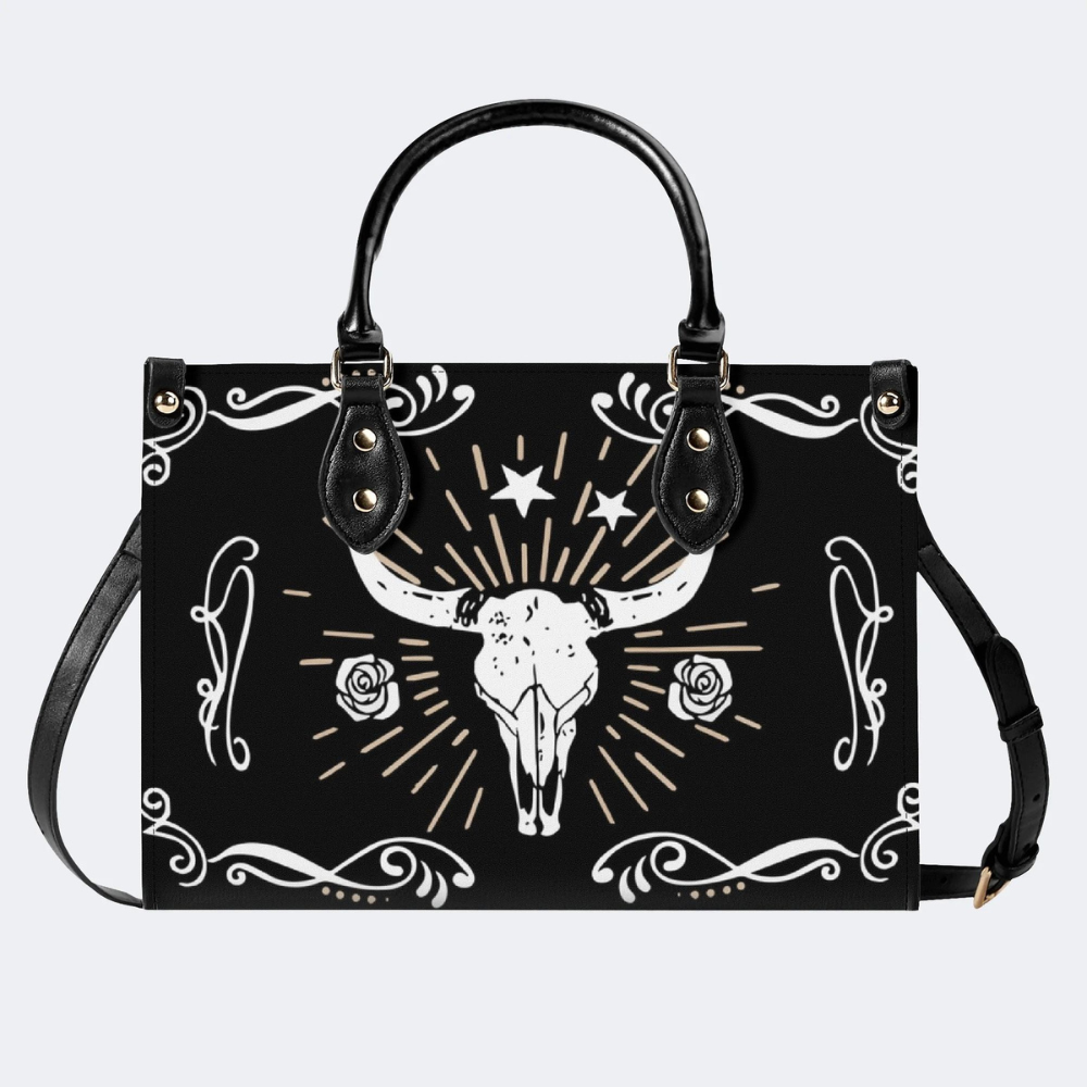 Fashionable Bull Head Printed Handbag Factory Direct Sales