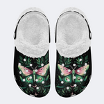 Fashionable Death Moth And Leaves Print Slippers/Sandals_09