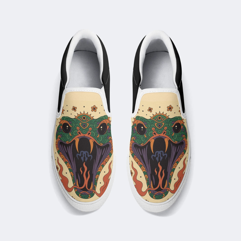 Fire-Breathing Snake Slip On Shoes Factory direct sales