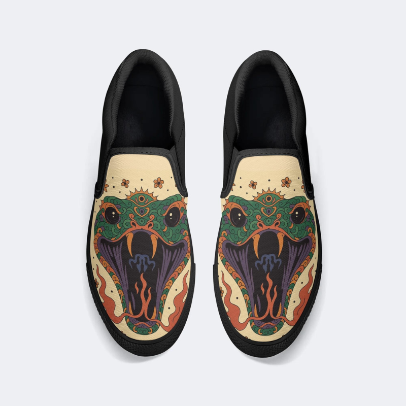 Fire-Breathing Snake Slip On Shoes Factory direct sales_05