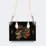 Flame Panther Print Handbag Factory Direct Sales