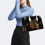 Flame Panther Print Handbag Factory Direct Sales
