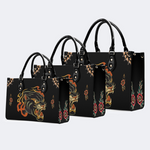 Flame Panther Print Handbag Factory Direct Sales