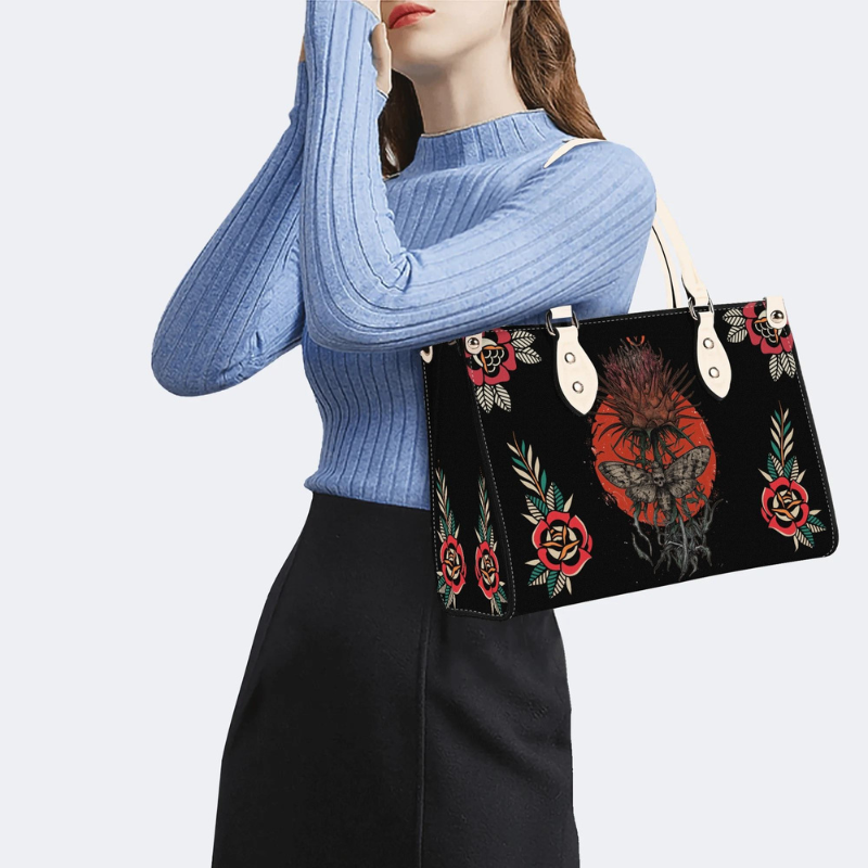 Flowers Of Thorns And Moths Print Handbag Factory Direct Sales