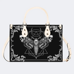 Geometric Death Moth And Skull Handbag_01