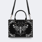 Geometric Death Moth And Skull Handbag_02