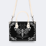Geometric Death Moth And Skull Handbag_03