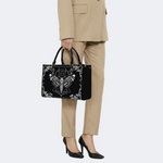 Geometric Death Moth And Skull Handbag_08