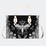 Geometric Moth And Snake Print Handbag_01