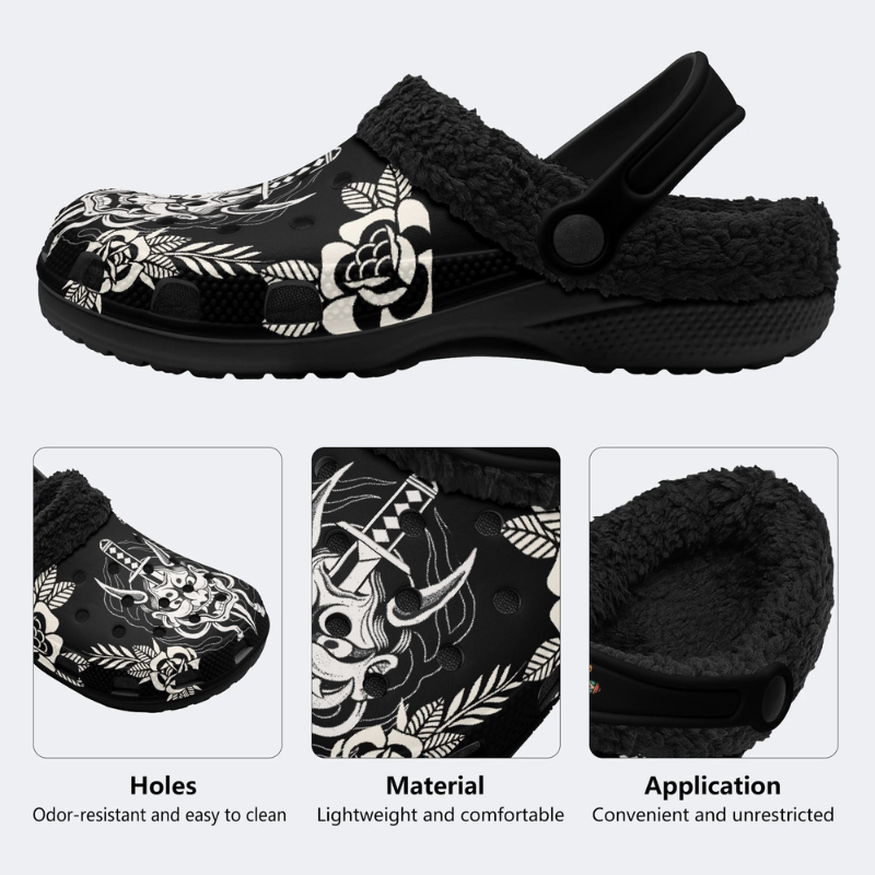 Ghost Face And Dagger Print Slippers/Sandals