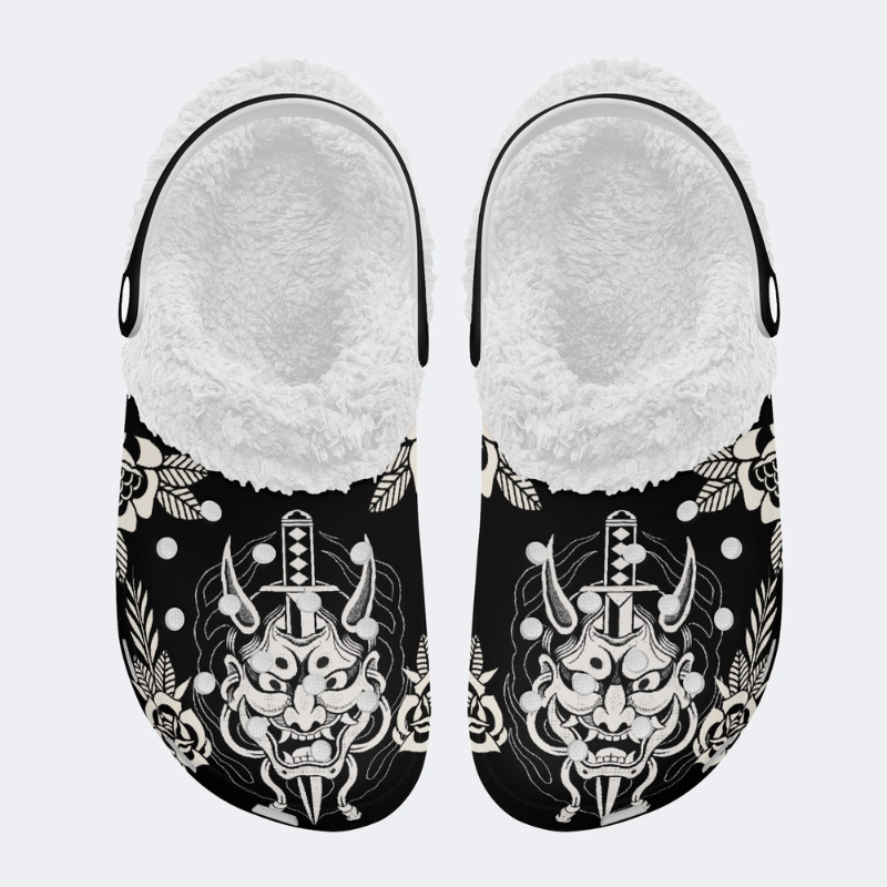 Ghost Face And Dagger Print Slippers/Sandals