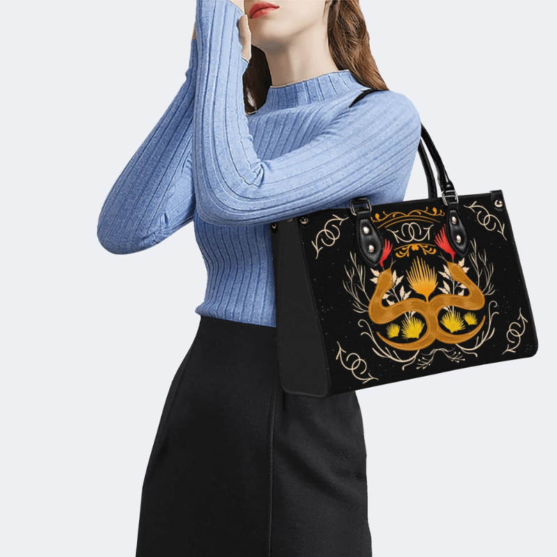 Gold Snake Print Handbag Factory Direct Sales_06