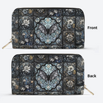 Gothic Bat Print Leather Wallet Factory direct sales_01