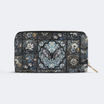 Gothic Bat Print Leather Wallet Factory direct sales_03