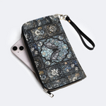 Gothic Bat Print Leather Wallet Factory direct sales_04