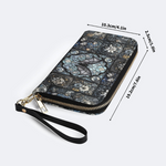 Gothic Bat Print Leather Wallet Factory direct sales_06