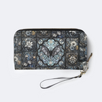 Gothic Bat Print Leather Wallet Factory direct sales