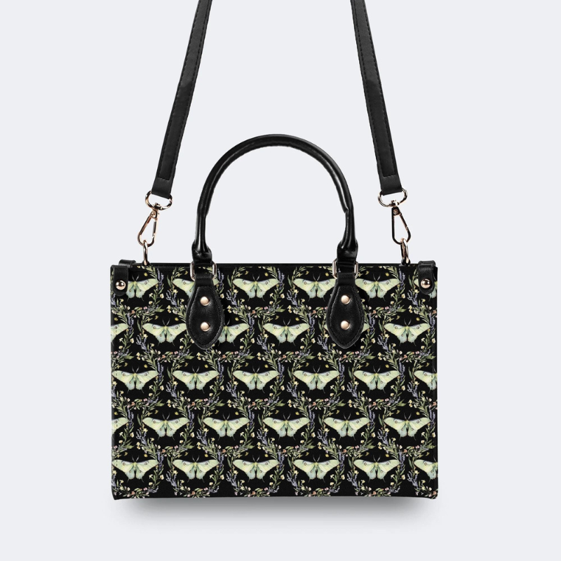 Green Moth Print Handbag Factory Direct Sales_02