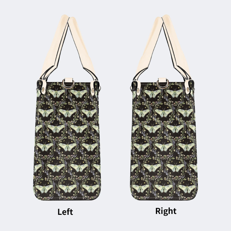 Green Moth Print Handbag Factory Direct Sales_05