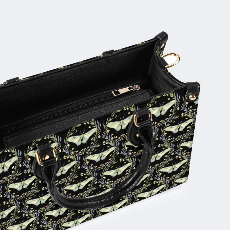 Green Moth Print Handbag Factory Direct Sales_11