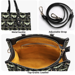 Green Moth Print Handbag Factory Direct Sales_12