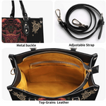 Hell Devil And Dragon Head Print Handbag