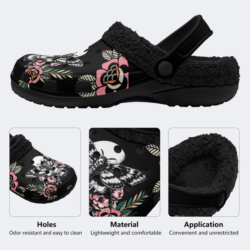 Horror Moth Skull Print Slippers/Sandals Factory Direct Sales
